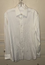 Prada Men’s White Long Sleeve Shirt Cotton Size 38/15