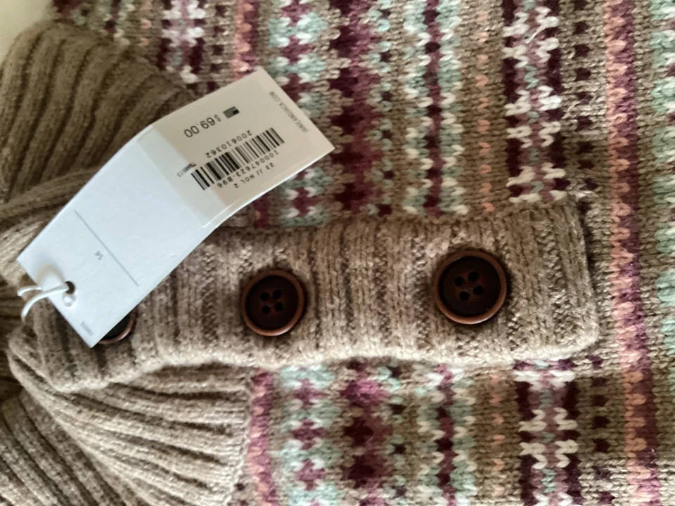 janie and jack new with tags brown fair isle boys size 14 sweater - Image 4 of 4