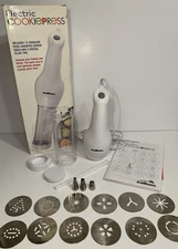 Salton Electric Cookie Press & Food Decorator 12 Discs 3 Tips Complete Works!