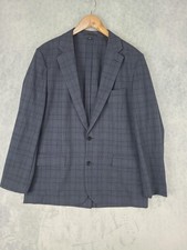 J Crew Blazer Mens 42L Blue Check Thompson Suit Jacket Sport Coat Two Button