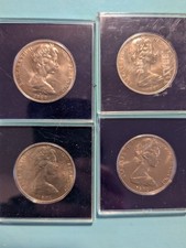 4 New Zealand $1 Coins Uncirculated 1969 1970 1971 1972