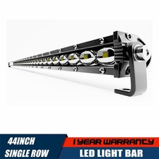 44in 126W Single Row LED Light Bar Ultra-Slim Combo Beam 6D Reflectors for UTV