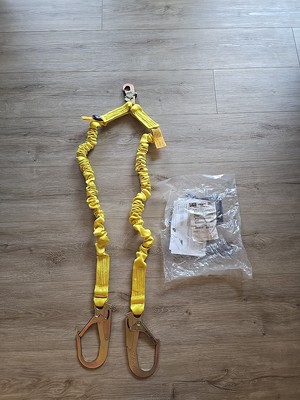 DBI Sala 1224412 Shock Wave 2 Absorbing Lanyard Fall Protection Twin