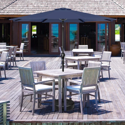 7.5ft/9/10ft Tan/Red Patio Umbrella Dining Table Outdoor Market Umbrella w/Crank - Bild 31 von 44