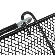 12pcs Stackable Shopping Basket Metal Hand Basket Storage Basket w/Stand Black