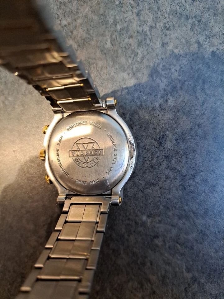 Reloj Hombre Vuarnet Squaw Peak Dos Tonos Alta Calidad 00747 ¡con 27 Joyas!! Foto 2 de 4