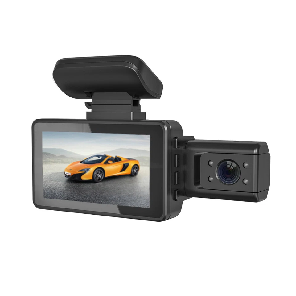 3in Dual Lens Car Dash Cam Front Inside Camera DVR Video Recorder Loop Recording Foto 3 de 4