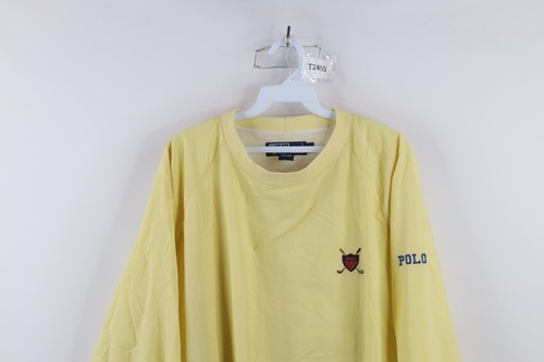 Vtg 90s Ralph Lauren Mens Small Spell Out Golf Crest Lined Windbreaker Jacket - Picture 2 of 12