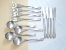 WMF Brasilia Cromargan Dessertbesteck 4 Personen 12tlg Messer Gabel Tassenlöffel