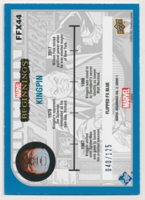 FFX44 KINGPIN 2022(2023) Upper Deck Marvel Beginnings BLUE FLIPPED