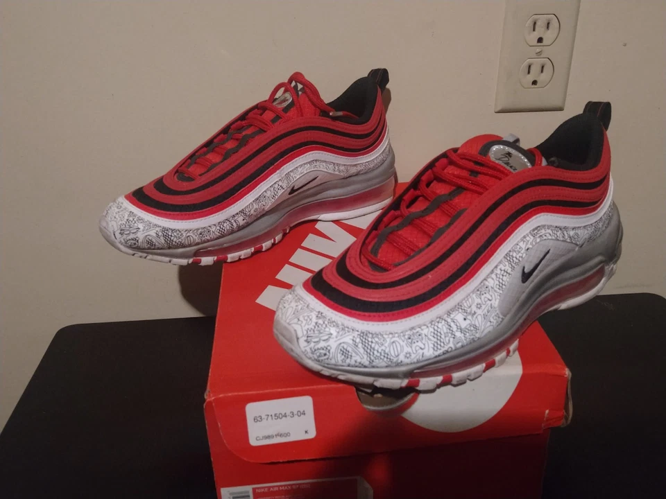 Nike Jayson Tatum X Air Max 97 GS 'Saint Louis Roots' niños talla 7Y CJ9891-600 Foto 3 de 4