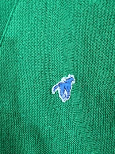 Beautiful VTG Wrangler Cardigan Sweater Green w/Horse 1970's Large - Picture 3 of 3