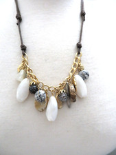 J.JILL STONE BEAD NECKLACE 20-30"