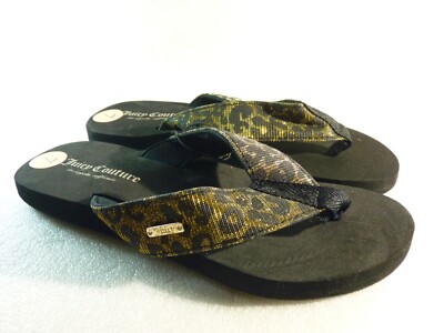 Juicy Couture Women Shoes sandals Flip Flop Animal Print Slide