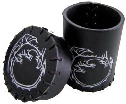 Dragon Leather Dice Cup - Black Q-Workshop GAMING SUPPLY BRAND NEW ABUGames - Picture 1 of 1