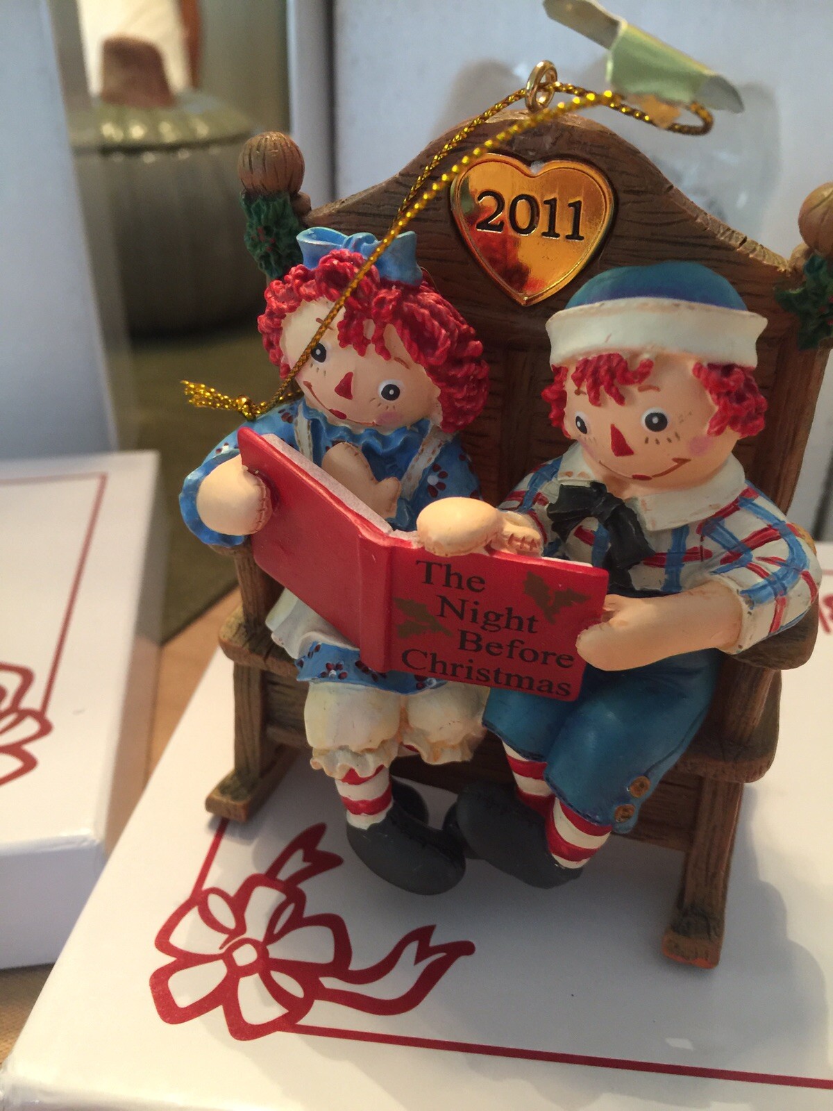 Lot of 4 Raggedy Ann & Andy Christmas Tree Ornament Danbury Mint eBay