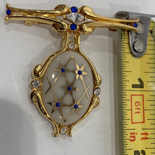 LENOX USA 24k Gold & Fine Ivory China Handcrafted Cameo PIN/PENDANT COA Vtg NOS - Picture 14 of 19