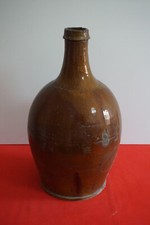 Orcio bottiglia Grottaglie Ceramica Puglia inizi 900 terracotta smaltata rustico