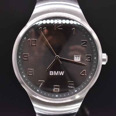 BMW Sports Watch Men Date Dial 3494BMV Stainless Steel NEW BATTERY