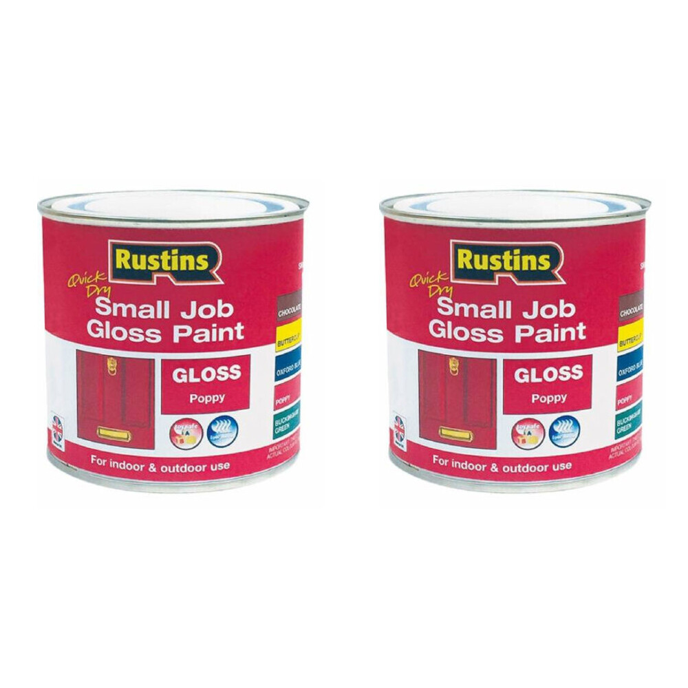 Rustins Small Job Gloss & Satin Colour Paint Indoor & Outdoor Use For