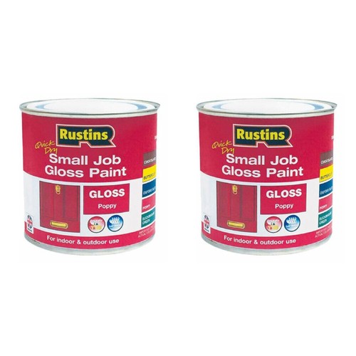 Rustins Small Job Gloss & Satin Colour Paint Indoor & Outdoor Use For