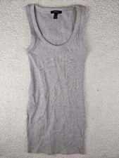 NWOT! FOREVER 21 Size Small Women's Gray Ribbed Mini Dress Body Contour