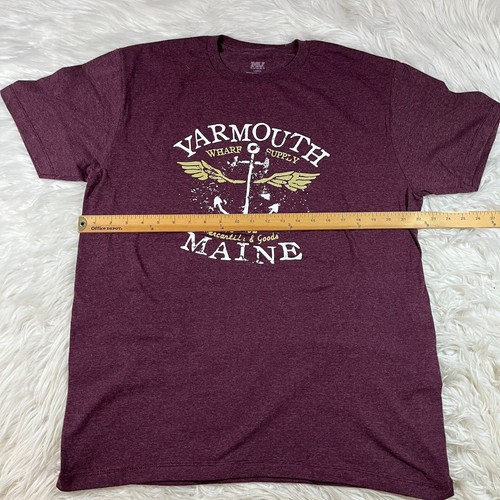 Yarmouth Wharf Supply Maine Crew Neck Pullover Short Sleeve T-Shirt Size L NWOT - Picture 5 of 6