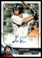 2018 Bowman Prospect Autographs Aaron Knapp Auto Miami Marlins #PA-AK