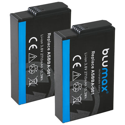 2x Blumax Akku  für-GoPro Fusion  ASBBA-001 CS-GDB700MC  2710 mAh (3,8V)