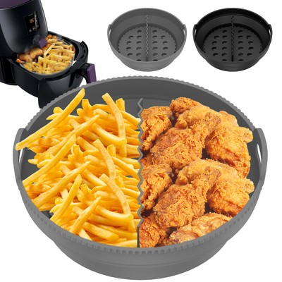 Air Fryer Silicone Liner Pot with Divider Multipurpose Air Fryer Silicone paIig