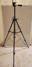 Quantaray Black Camera Tripod 51" Max Aluminum Stand Drop Control Grip Lock