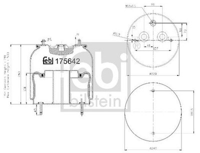 Faltenbalg, air suspension FEBI BILSTEIN 175642