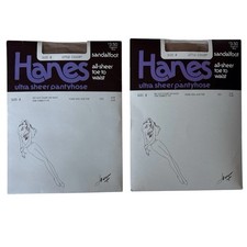 Hanes Ultra Sheer Pantyhose 885 All Sheer-To-Waist Little Color Size B Set of 2