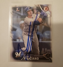 Mario Feliciano 2016 Bowman Signed Baseball Card Milwaukee Brewers #BD48