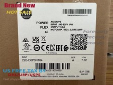22B-D6P0N104 2022 SER A NEW Allen-Bradley PowerFlex 40 2.2KW 3.0HP AC Drive
