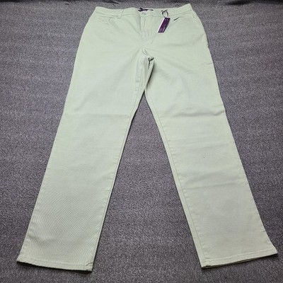 Gloria Vanderbilt Jeans Womens 16 Sage Green Amanda High Rise Stretch Denim