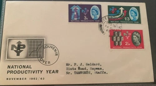 British First Day Cover - National Productivity Year November 1962/1963