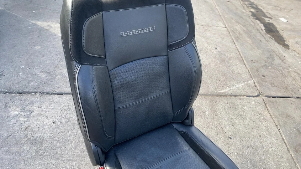 ⭕ 2012-2024 Ram 3500 Driver Side Seat Black Leather Assembly Left LH Laramie Foto 4 de 4