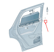 Lunette arrière Volkswagen TOUAREG