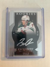 2023-24 UD Ice Exquisite Collection Rookies Auto Brock Faber Minnesota Wild #R13
