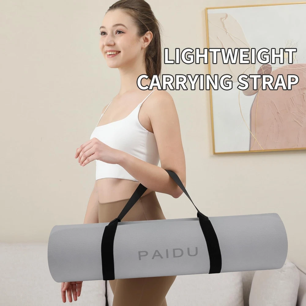 Non-slip extra thick high resiliency anti-tear professional POE yoga mat