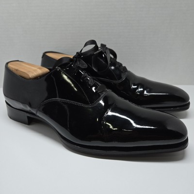 mens patent leather dress shoes uk Hawes & Curtis Black Wholecut Oxford Dress Shoe | Patent Leather | Plain