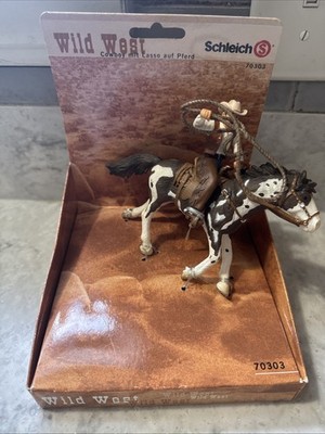 Schleich Wild West Cowboy W/ Lasso & Horse Set 70303 New Fast Ship