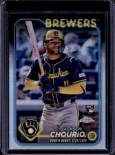 2024 Topps Chrome Update Jackson Chourio RC Refractor Rookie #USC30 Brewers