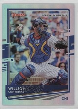 2020 Panini Donruss Season Stat Line 9/24 Willson Contreras #197 0q3
