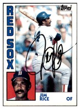 1984 TOPPS #550 JIM RICE RED SOX SIGNED AUTOGRAPHED 531996