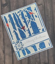 Stampin Up Christmas Card Kit - Glistening Birch Trees, Snowflakes, Cardinals