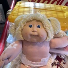 Cabbage Patch Doll With Beautiful Blonde Hair, Teeth, Very Clean/ No Stains.