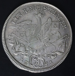 PRUSSIA (German State) 1 Thaler 1751 B Silver Friedrich II. 4207