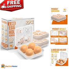 Breathable Rectangular Egg Carrier for Travel & Picnics - Dishwasher Safe Design